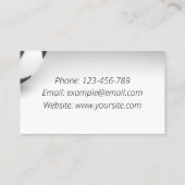 サッカーコーチプレーヤーインストラクタースタイリッシュ白黒 名刺 (裏面)