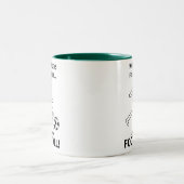 サッカーコーチプレーヤーサッカーサッカー ツートーンマグカップ (中央)