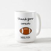 サッカーコーチマグ、スポーツコーチへのギフトありがとう コーヒーマグカップ (正面右)