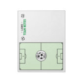 サッカーコーチングチームプランナー ノートパッド (回転)