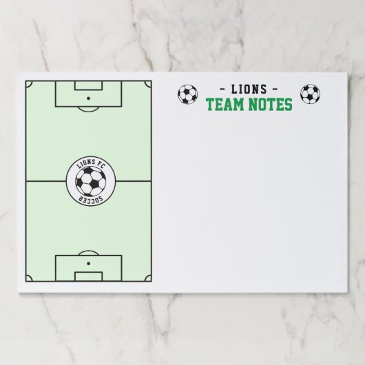 サッカーコーチングチームプランナー ペーパーパッド (正面)