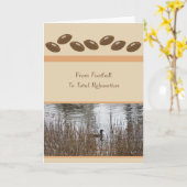 サッカーコーチ用退職カード カード (黄色い花)