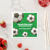 サッカーコーチ退職パーティー スタンダードカクテルナプキン (インサイチュ)