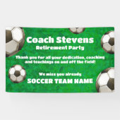 サッカーコーチ退職パーティー 横断幕 (横)
