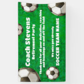 サッカーコーチ退職パーティー 横断幕 (縦)