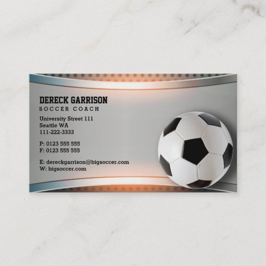 サッカーコーチ |スポーツモダンギフト 名刺 (正面)