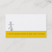 サッカーコーチ |スポーツ用品イエロー 名刺 (裏面)