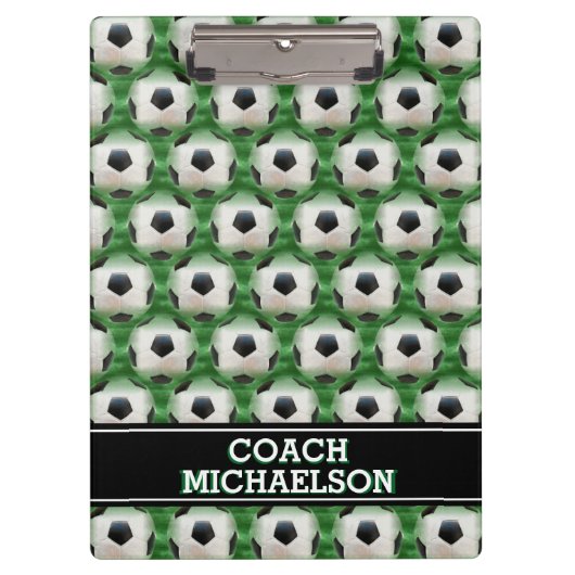 サッカーコーチ、チームまたはファン クリップボード (正面)