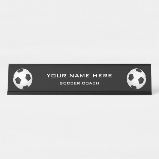 サッカーコーチ デスクネームプレート (正面)