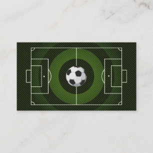 サッカーコーチ フットボールトレーナー ブラック 名刺