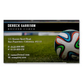 サッカーコーチ |プロフェッショナルインストラクター マグネット名刺 (正面)