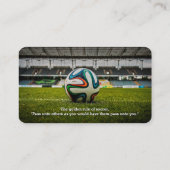 サッカーコーチ |プロフェッショナルインストラクター 名刺 (裏面)