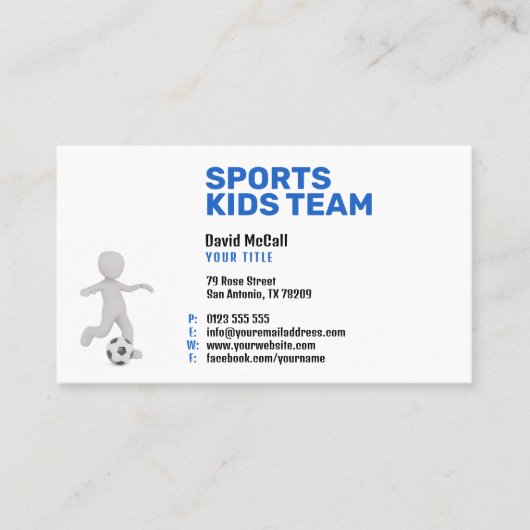 サッカーコーチ |プロフェッショナルスポーツ名刺 名刺 (正面)