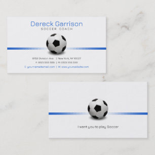 サッカーコーチ プロフェッショナルスポーツ 名刺