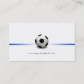 サッカーコーチ |プロフェッショナルスポーツ 名刺 (裏面)