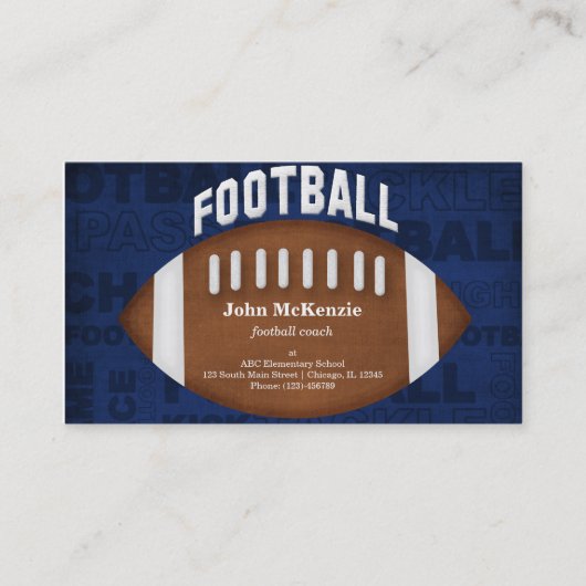 サッカーコーチ 名刺 (正面)