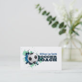 サッカーコーチ 名刺 (スタンド正面)