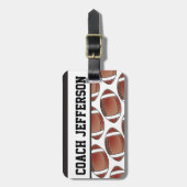サッカーコーチ | DIY文字 ラゲッジタグ (正面縦)