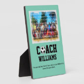 サッカーコーパーソナライズされたチ フォトプラーク (側面)