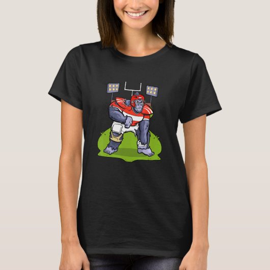 サッカーゴリラサッカー選手サッカー Tシャツ (正面)