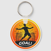 サッカーゴールの歓喜スタジアムのシーン キーホルダー (裏面)