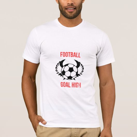 サッカーゴールの高いtシャツ tシャツ (正面)