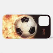 サッカーゴールカスタムのモノグラムの電話ケース Case-Mate iPhoneケース (裏面 (横))