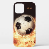 サッカーゴールカスタムのモノグラムの電話ケース Case-Mate iPhoneケース (裏面)