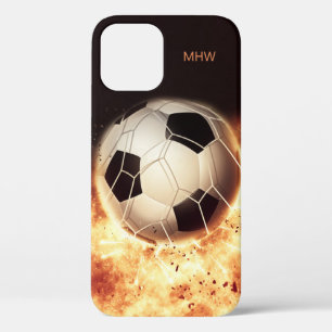 サッカーゴールカスタムのモノグラムの電話ケース iPhone 12ケース