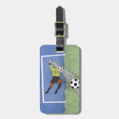 サッカーゴールキーパースケッチジムバッグ ラゲッジタグ (正面縦)