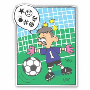 サッカーゴールキーパー カスタムカット ビニールステッカー シール