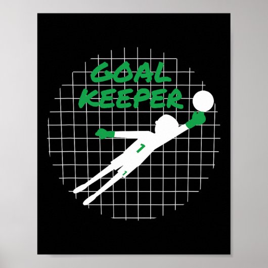 サッカーゴールキーパー 贈り物 Funny Goalkeeper Gift Shirt Fear T ポスター (正面)