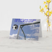 サッカーゴールグリーティングカード カード (黄色い花)