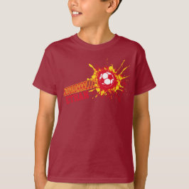 サッカーゴールネットスプラットカスタムサッカーTシャツ Tシャツ