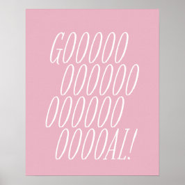 サッカーゴールピンクキッズスポーツアート ポスター