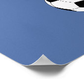 サッカーゴールプリント/ポスターブルーの女の子 ポスター (角)