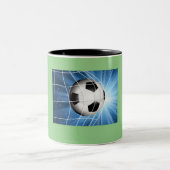 サッカーゴール子供へデザイン9-10 ツートーンマグカップ (中央)