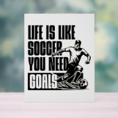 サッカーゴール引用文動機 アクリルサイン (ニュートラル)