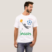 サッカーサッカーのカスおもしろいタブル Tシャツ (正面フル)