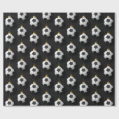 サッカーサッカーのクリスマスデコレーションスポーツ ラッピングペーパー (フラット)