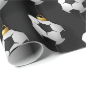 サッカーサッカーのクリスマスデコレーションスポーツ ラッピングペーパー (ロールコーナー)