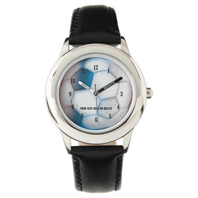 サッカーサッカーのパーソナル化 |スポーツ 腕時計 (正面)