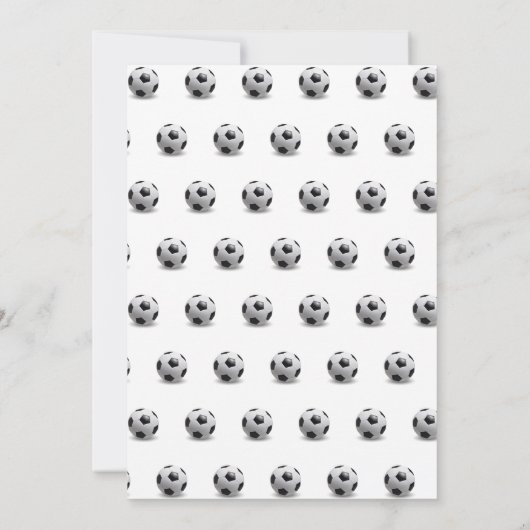 サッカーサッカーの日男の子の最初の誕生日パーティー 招待状 (裏面)