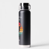 サッカーサッカーカスタム文字&ネームガールズウォーターボット ウォーターボトル (背面)