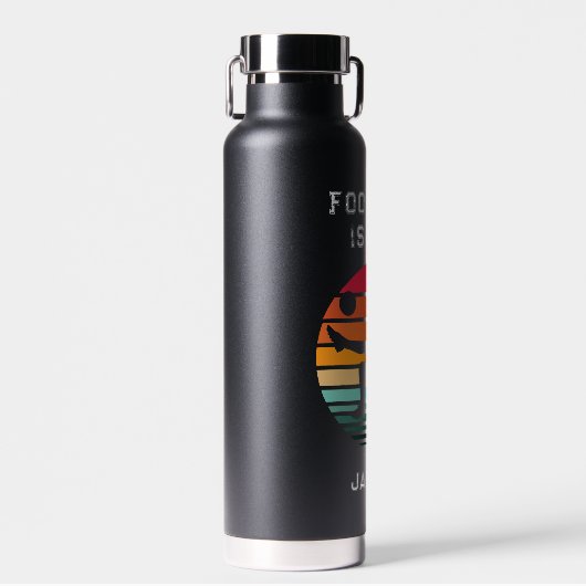 サッカーサッカーカスタム文字&ネームガールズウォーターボット ウォーターボトル (正面)