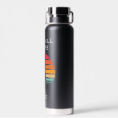 サッカーサッカーカスタム文字&ネームボーイズ水底 ウォーターボトル (背面)