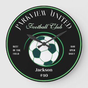 サッカーサッカークラブバー壁時計 ラージ壁時計