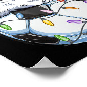 サッカーサッカークリスマスサンタハット – おもしろいサッカーX ポスター (角)