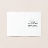 サッカーサッカーコーチありがとう 箔カード (内部)