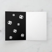 サッカーサッカーコーチサッカーボール写真 サンキューカード (内部)